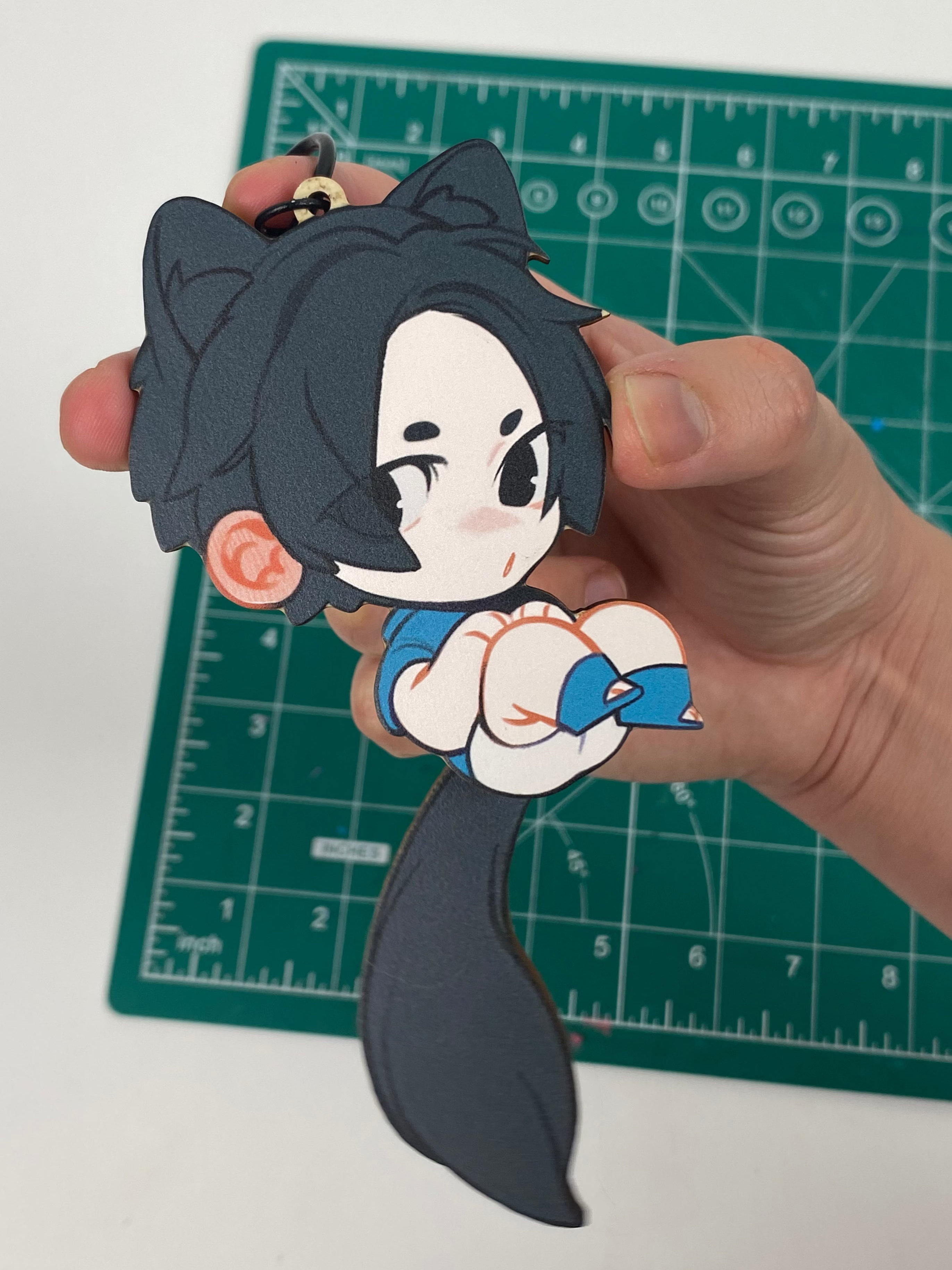 Keychain: Sasuke with Movable Tail