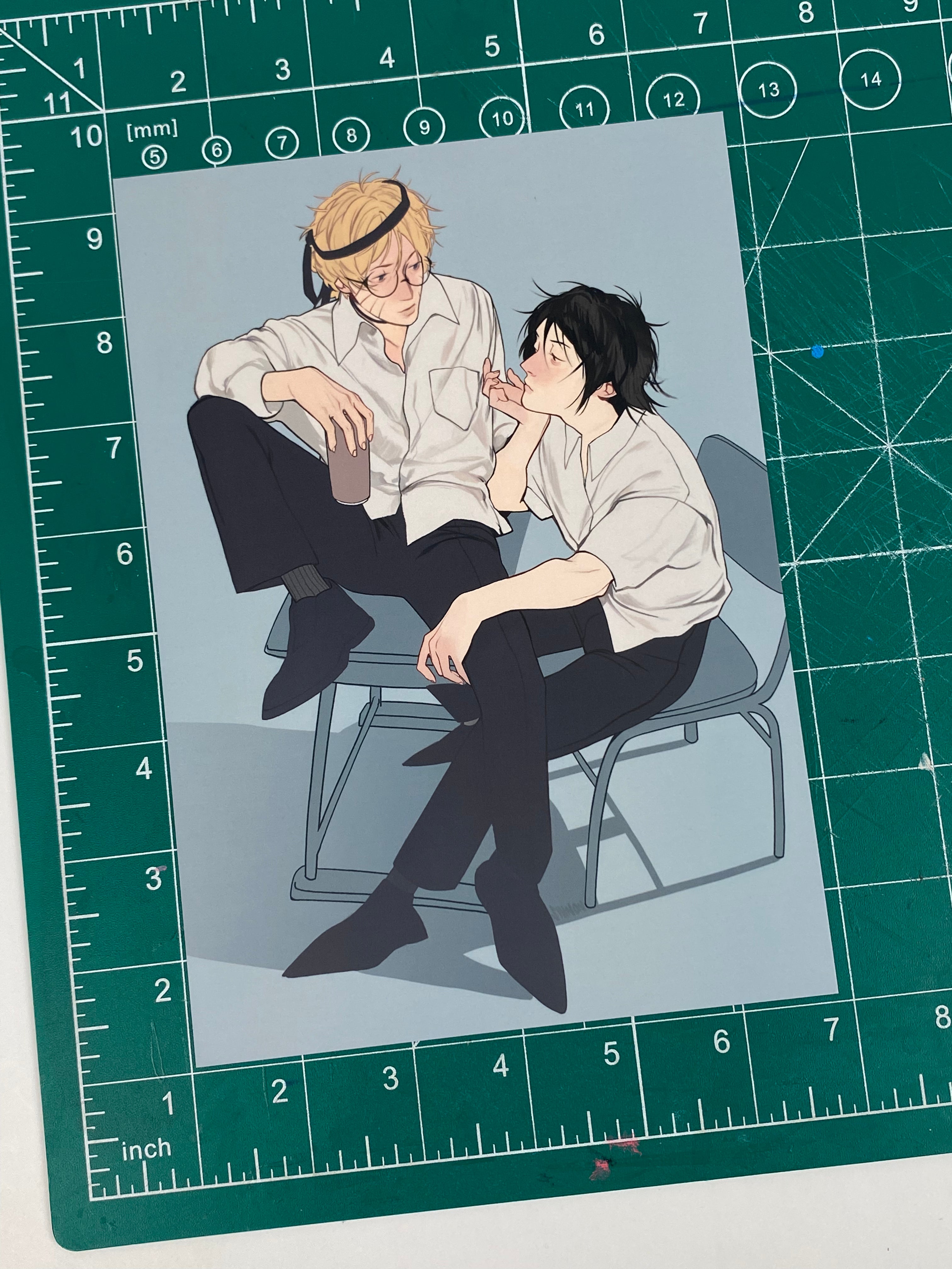 Print A5: Naruto and Sasuke School Fanart