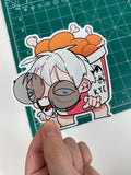 Sticker: Gojo Fried Chicken Fanart
