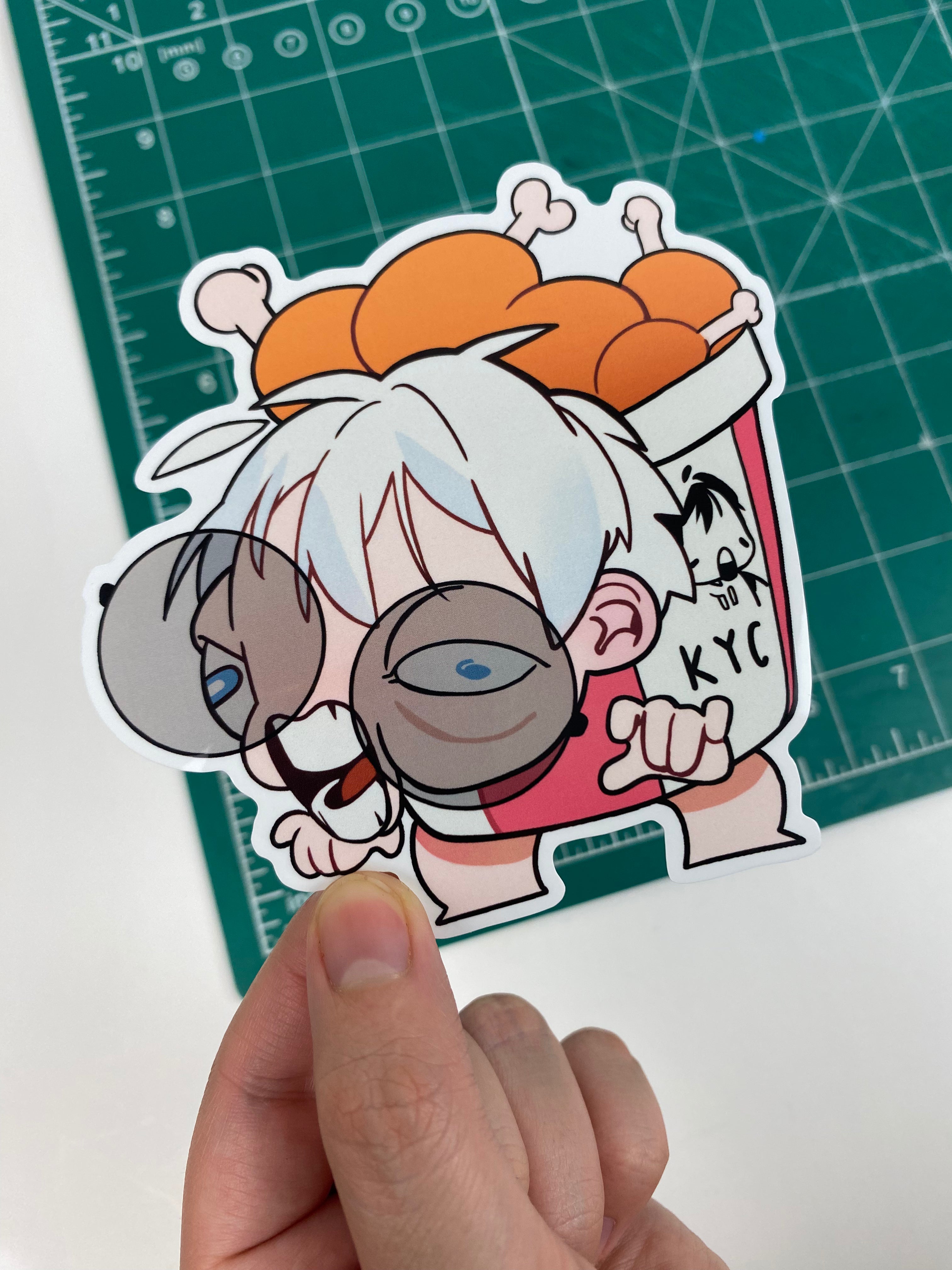 Sticker: Gojo Fried Chicken Fanart