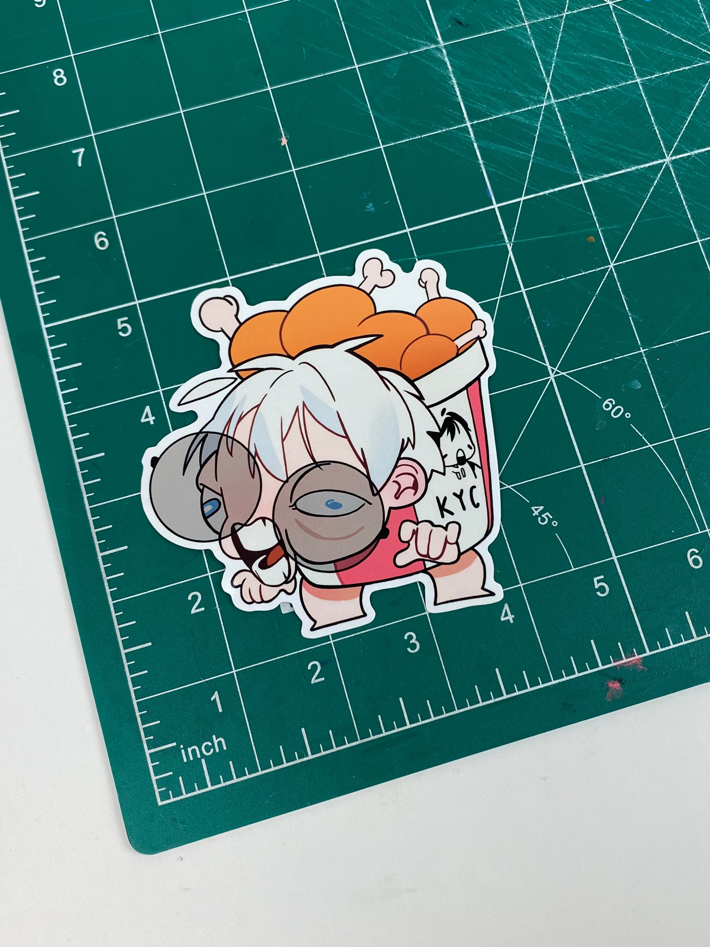 Sticker: Gojo Fried Chicken Fanart