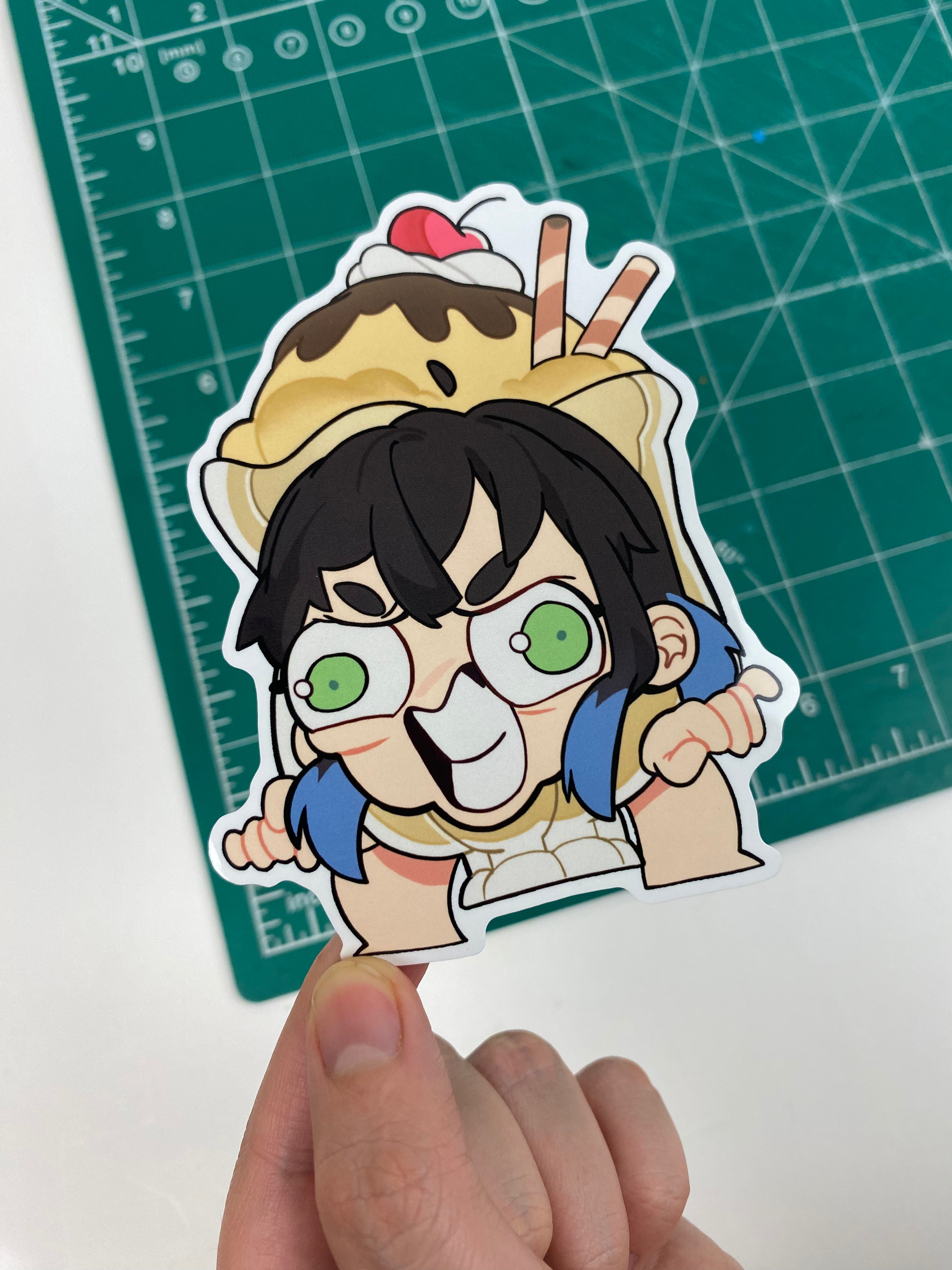 Sticker: Inosuke Ice Cream Fanart