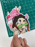 Sticker: Nezuko Ice Cream Fanart