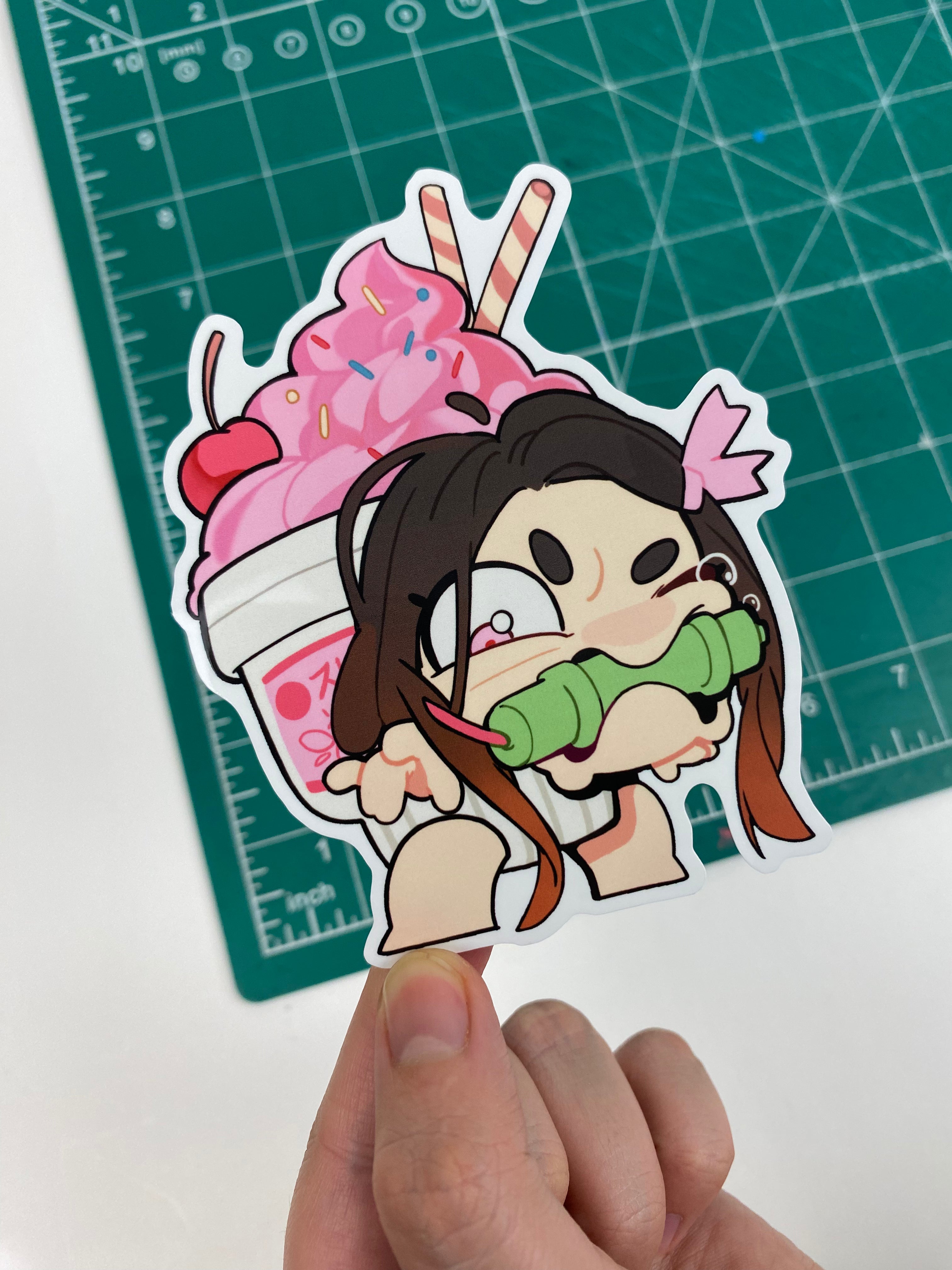 Sticker: Nezuko Ice Cream Fanart