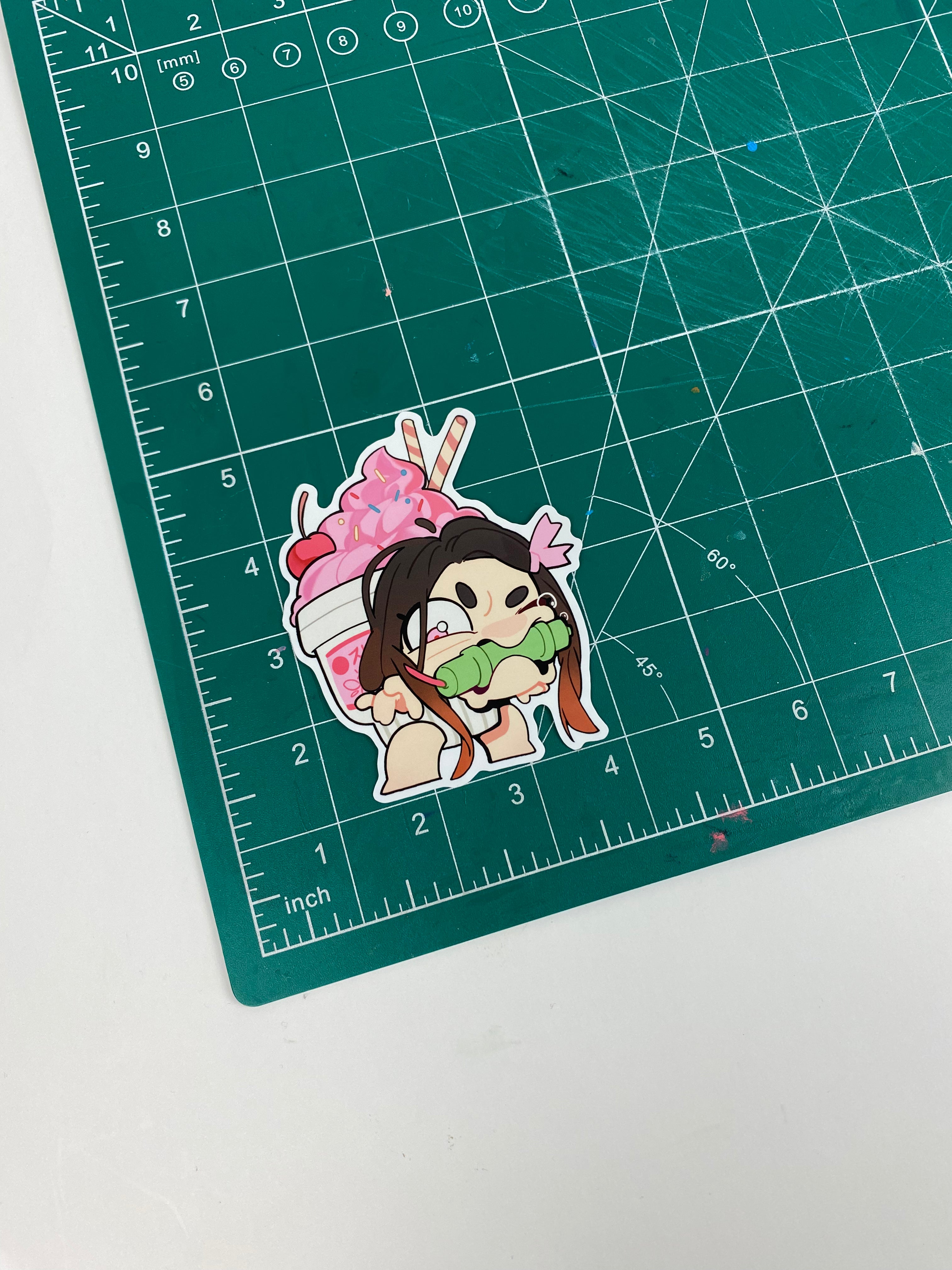 Sticker: Nezuko Ice Cream Fanart