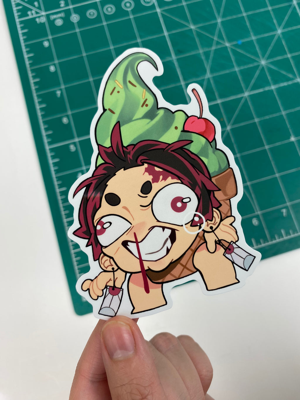 Sticker: Tanjiro Ice Cream Fanart