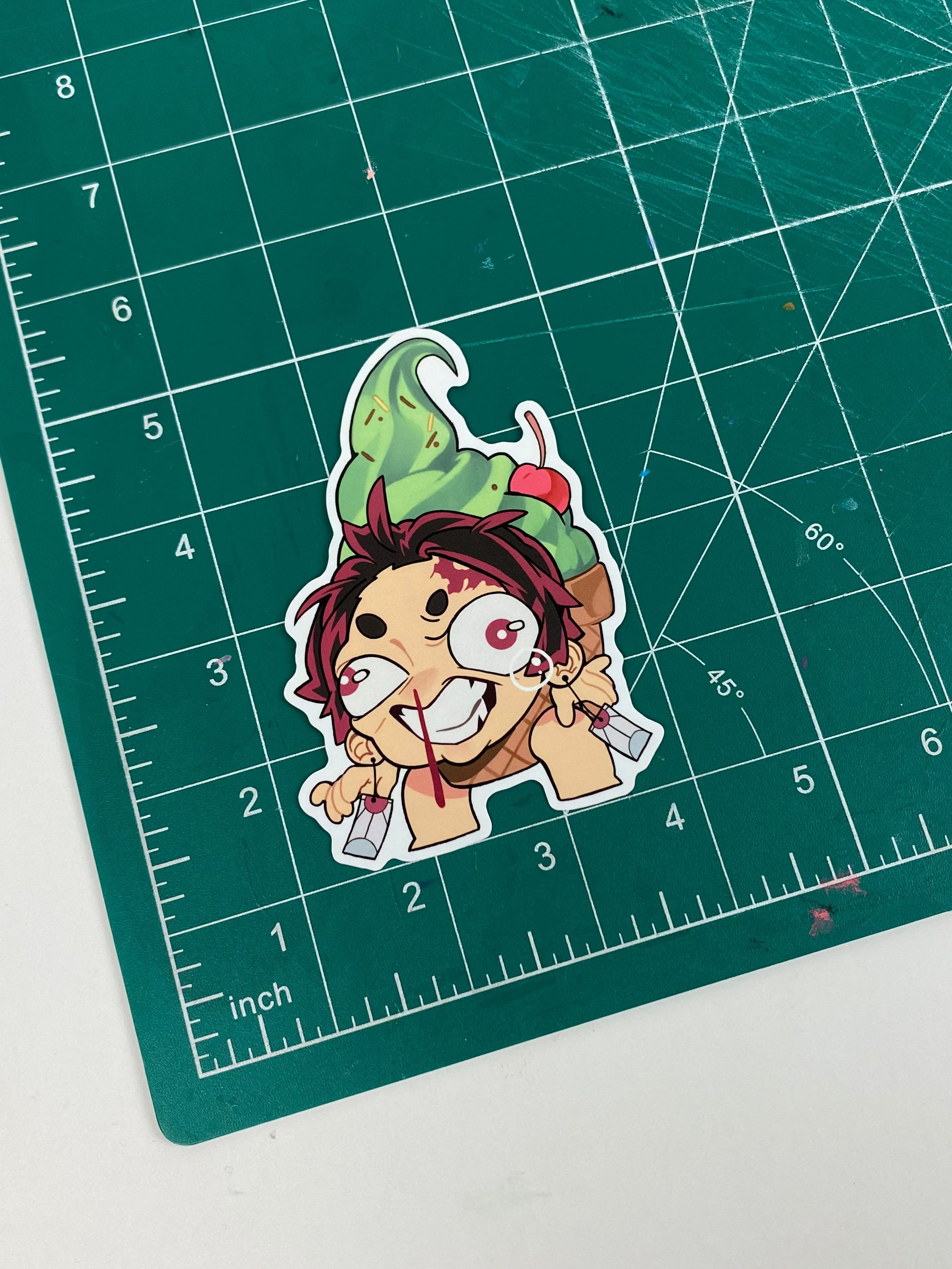Sticker: Tanjiro Ice Cream Fanart