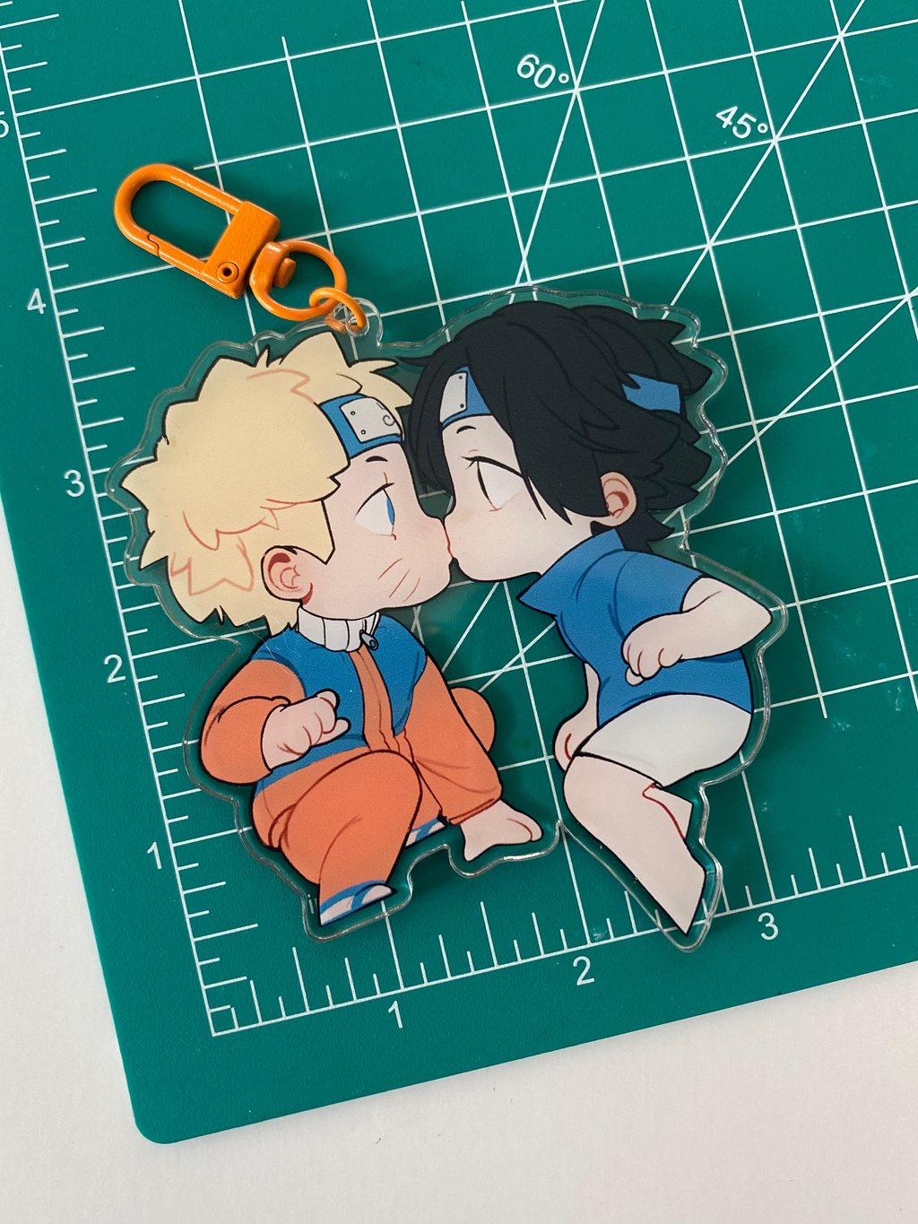 Keychain: Naruto and Sasuke First Kiss