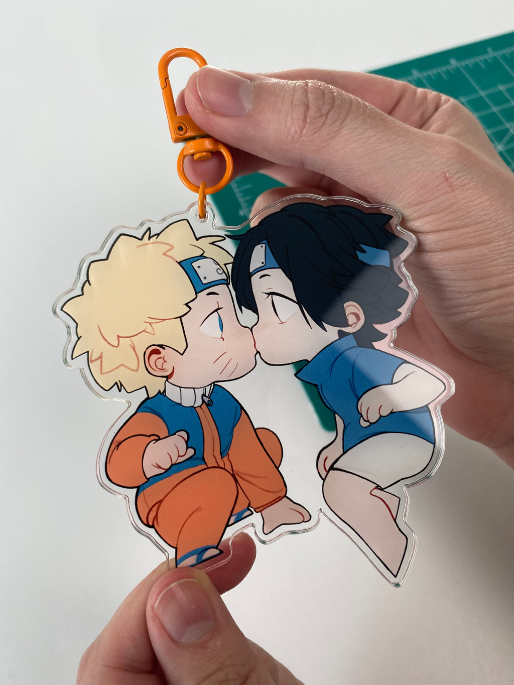 Keychain: Naruto and Sasuke First Kiss