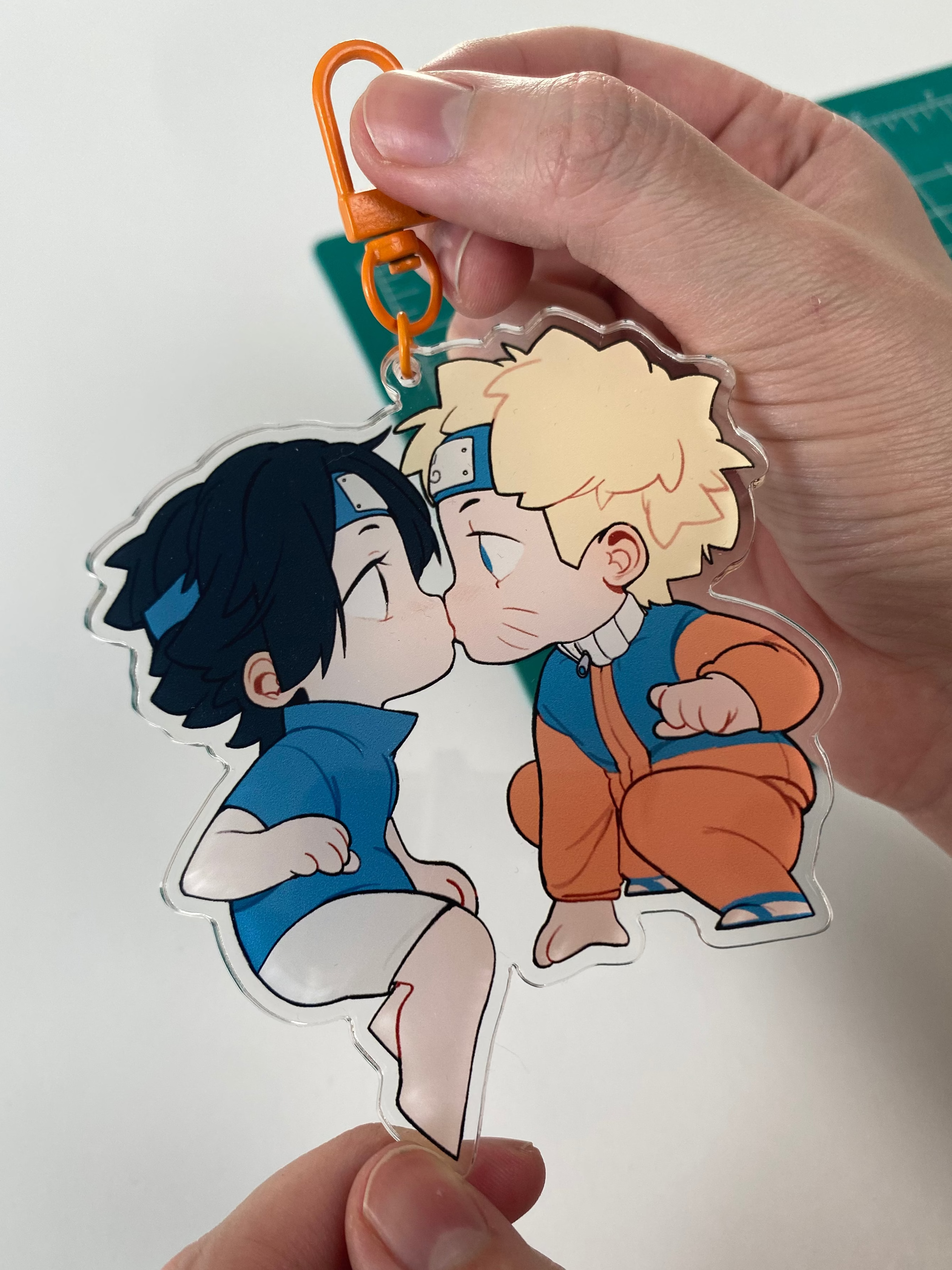 Keychain: Naruto and Sasuke First Kiss