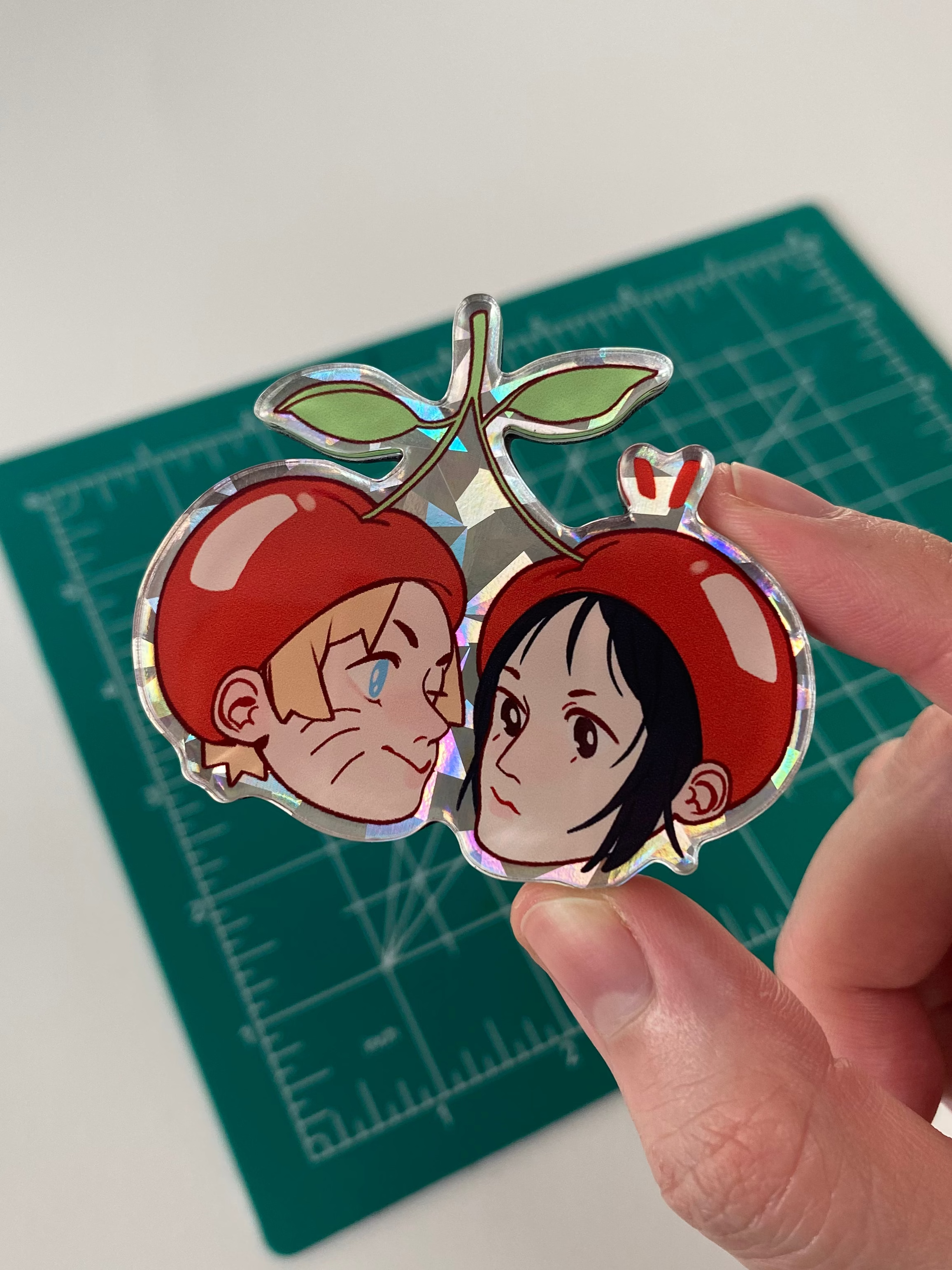Magnet: Naruto and Sasuke Cherries triangles