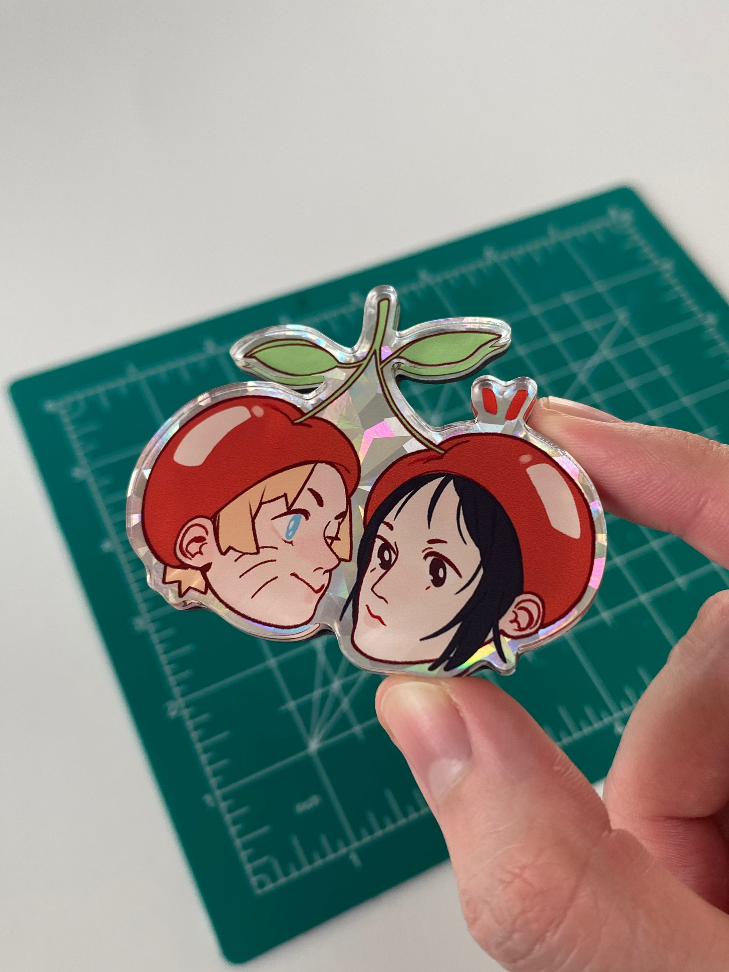 Magnet: Naruto and Sasuke Cherries triangles