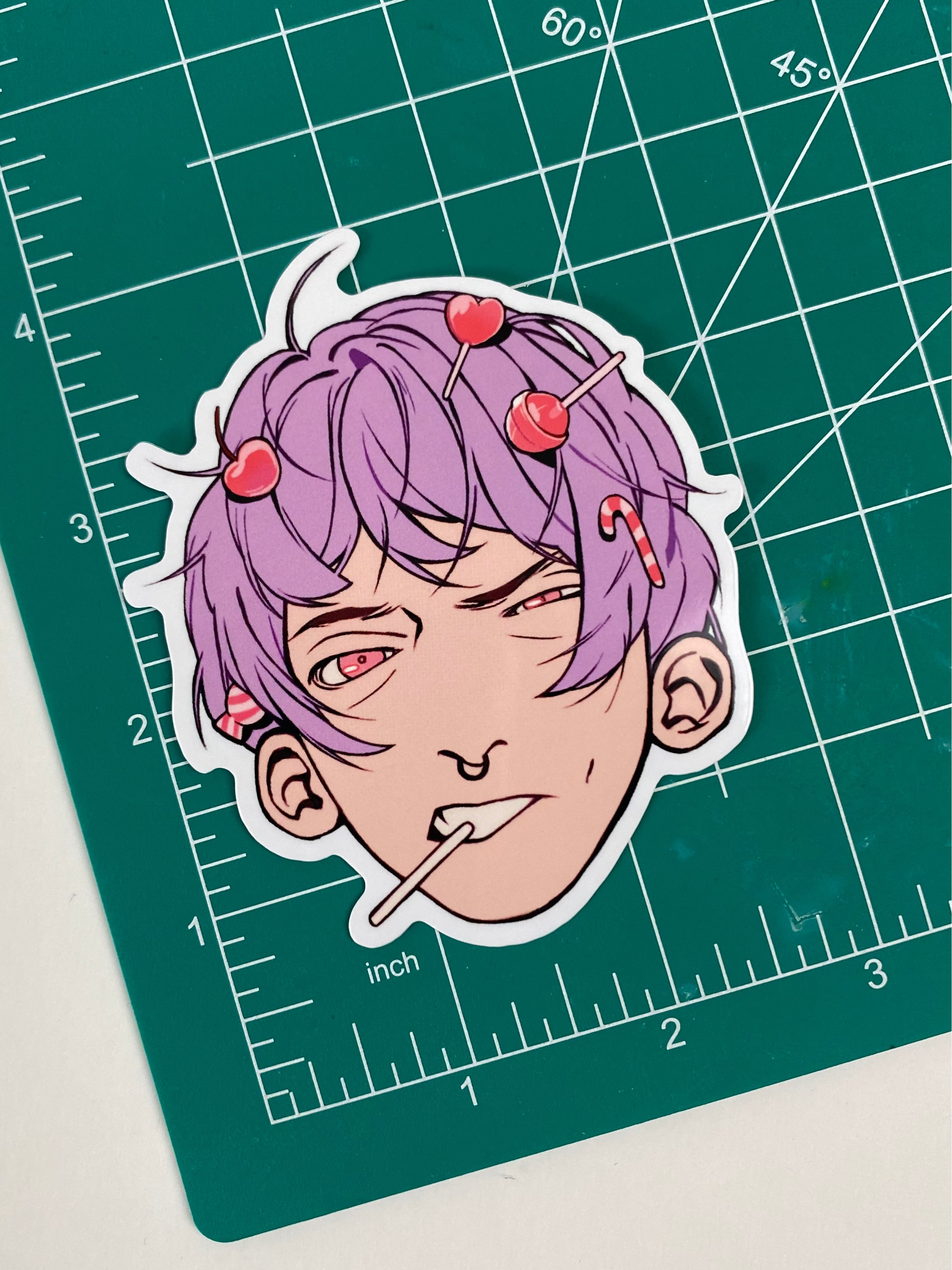 Sticker: Purple-haired character