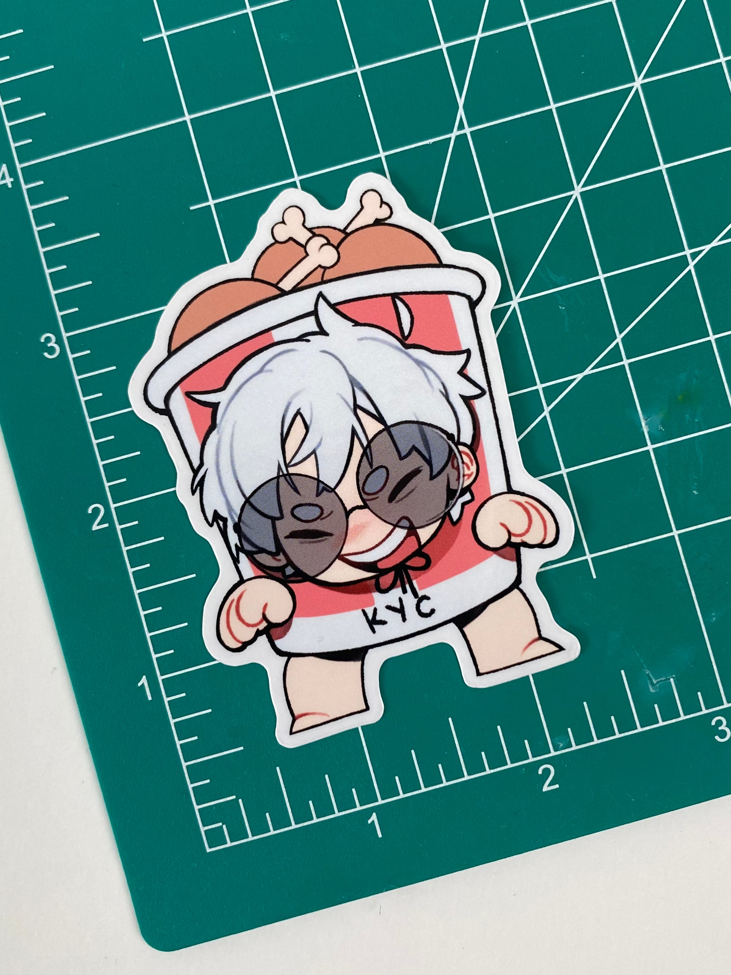 Transparent Sticker: Gojo fried chicken