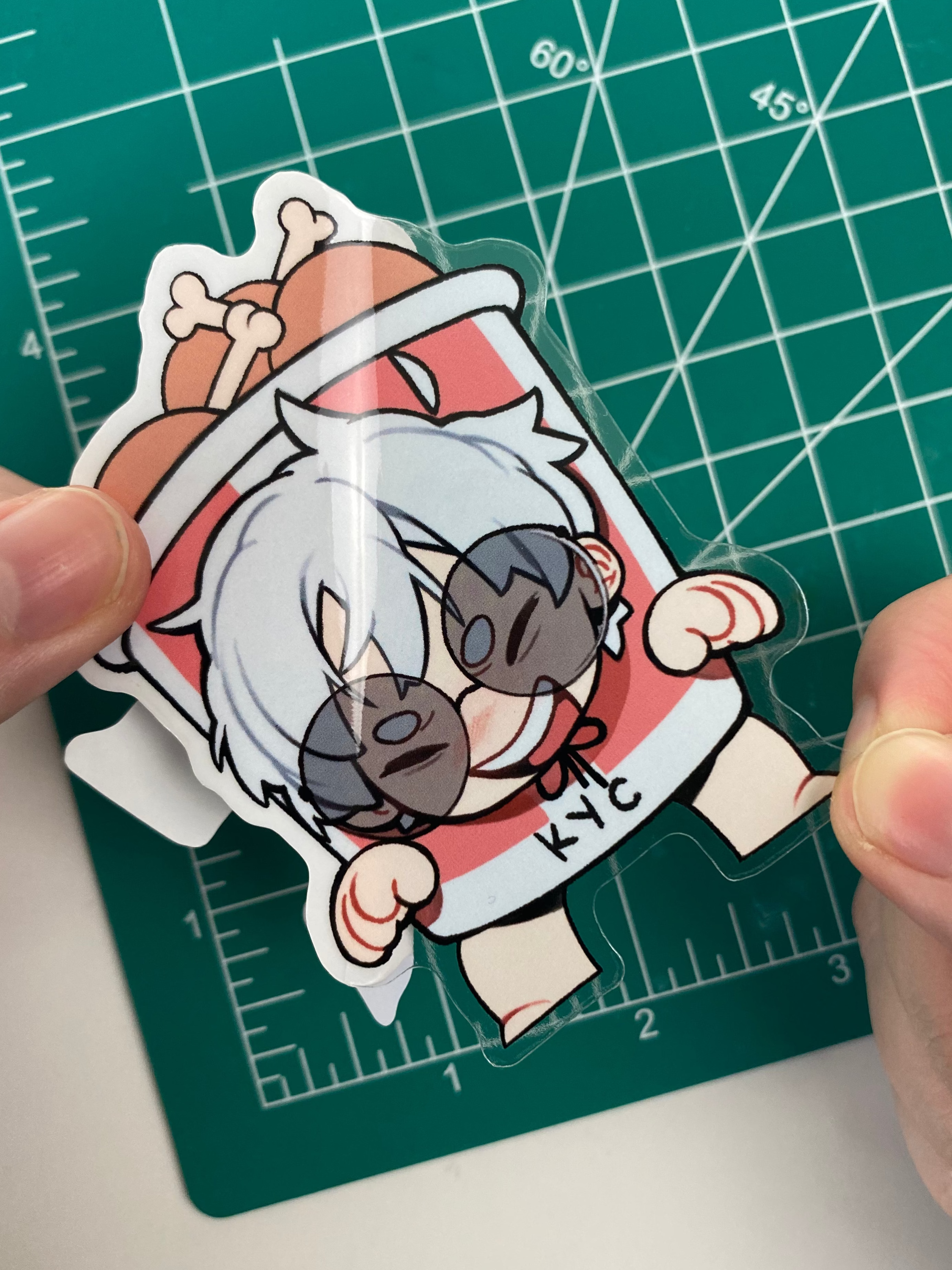 Transparent Sticker: Gojo fried chicken