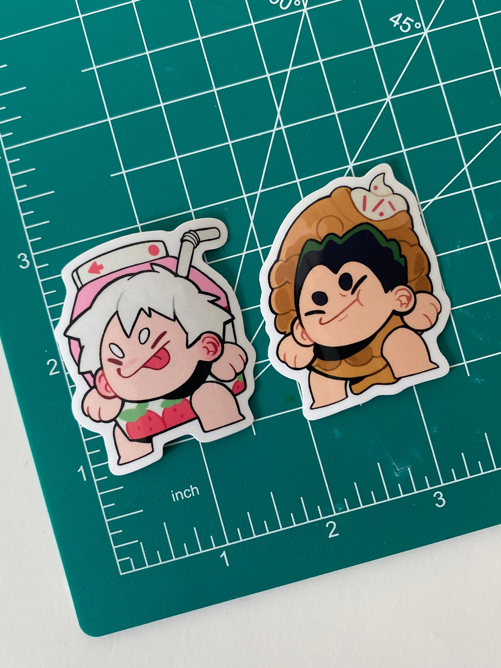 Pair of Small  Transparents Stickers: Killua and Gon Fanart