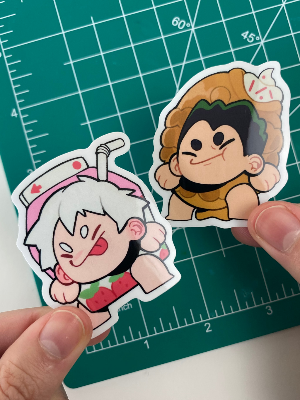 Pair of Small  Transparents Stickers: Killua and Gon Fanart