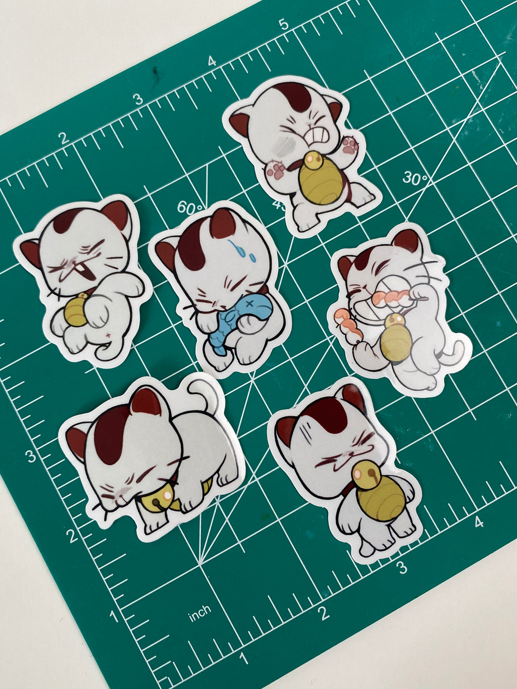 Pack of 6 transparent Turbo Granny Fanart Stickers