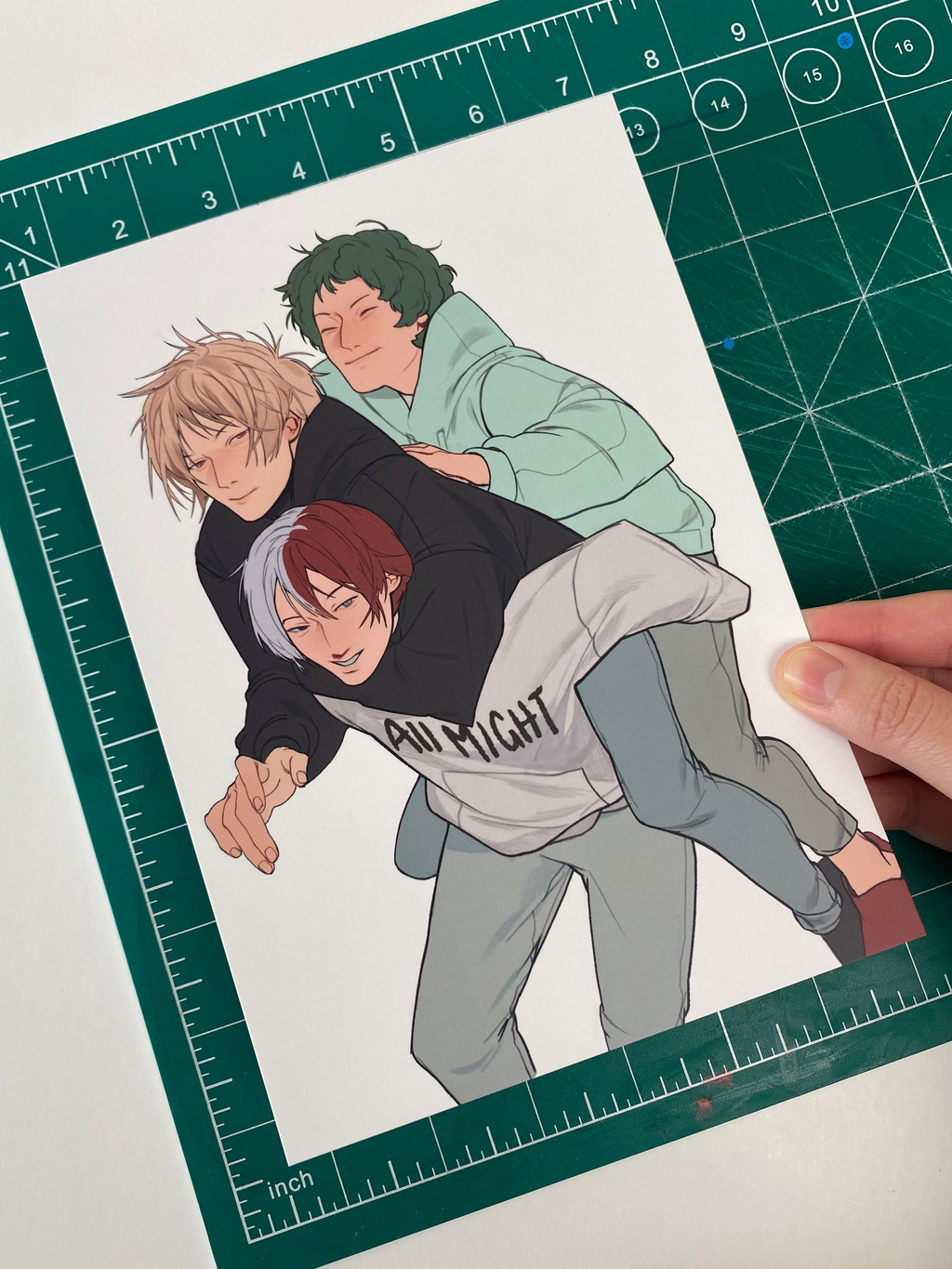 Print A5: Todoroki, Bakugo y Midoriya Fanart