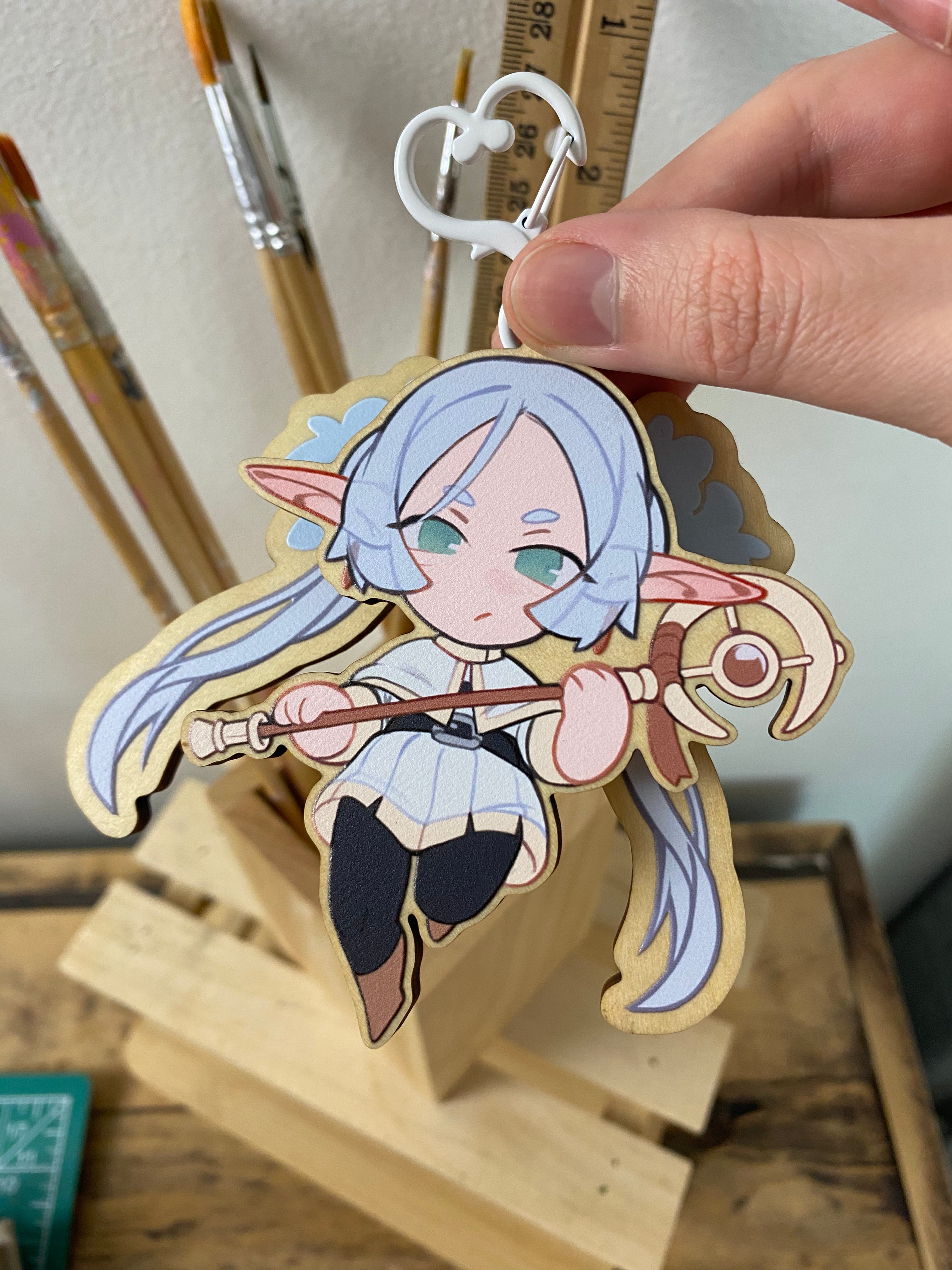 Keychain: Frieren with Movable Hair