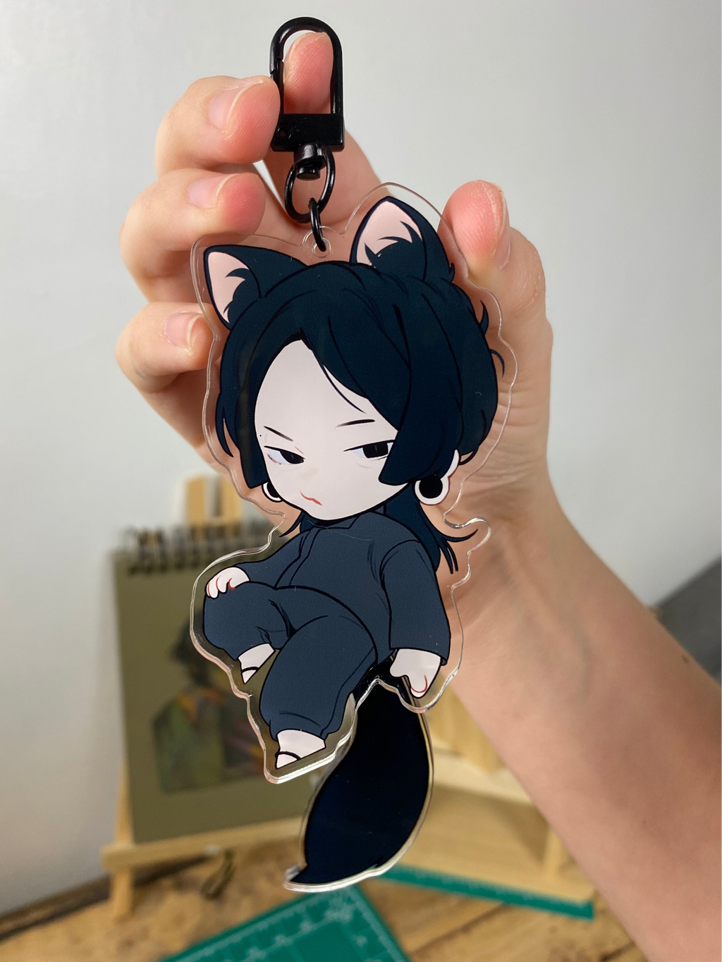 Keychain: Geto Chibi with Movable Tail