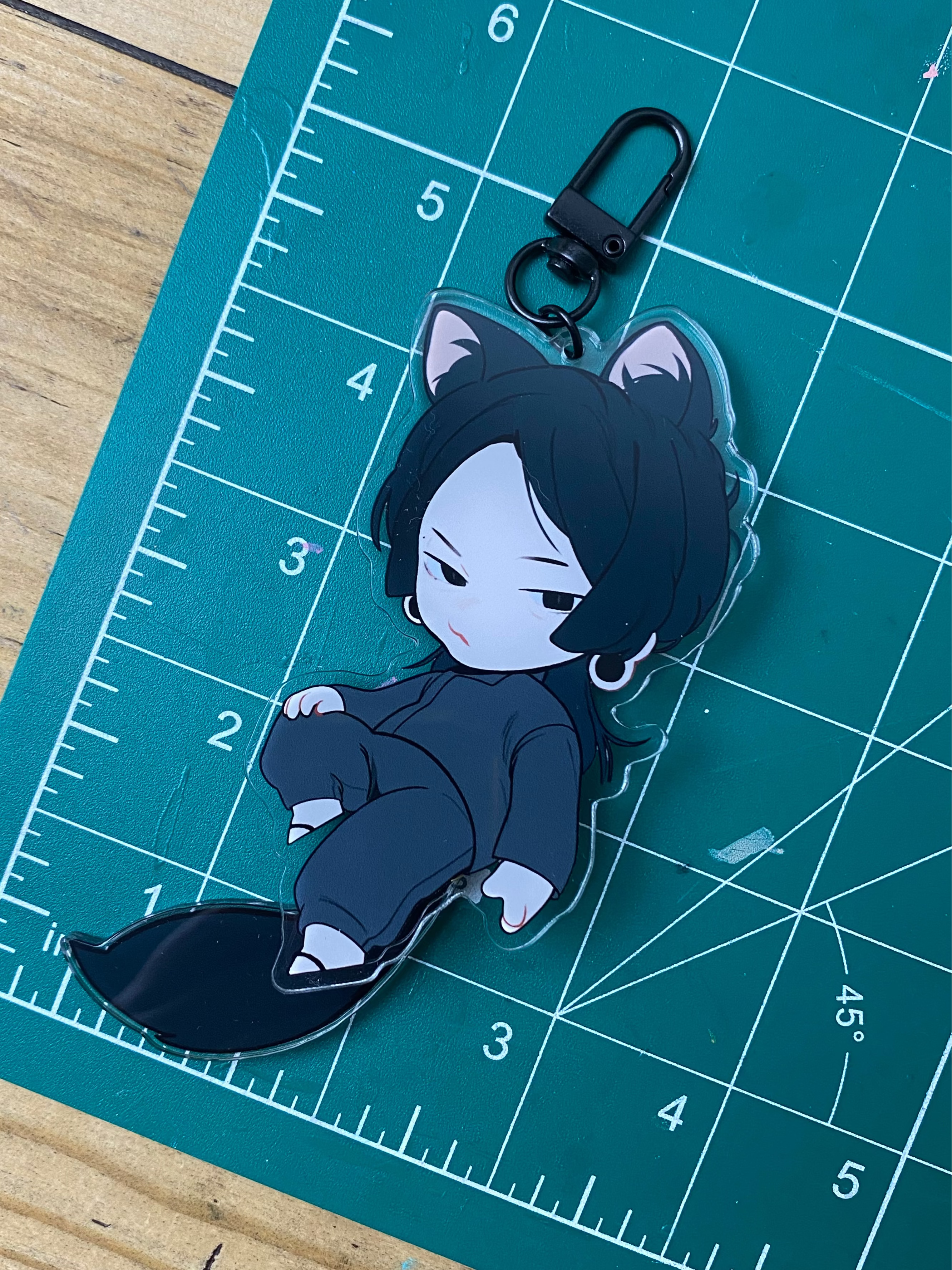 Keychain: Geto Chibi with Movable Tail