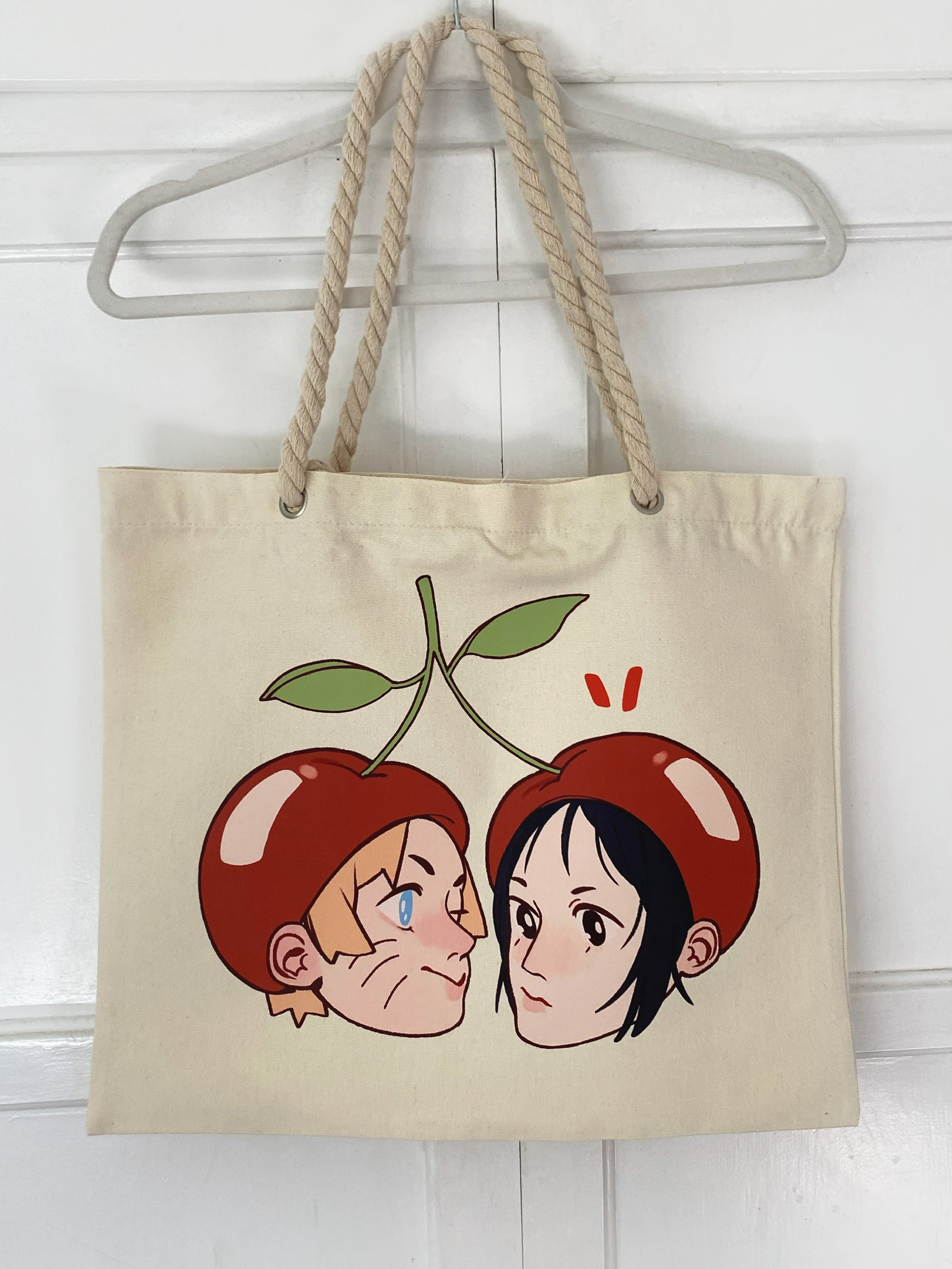 ToteBag: Naruto and Sasuke Cherries Fanart