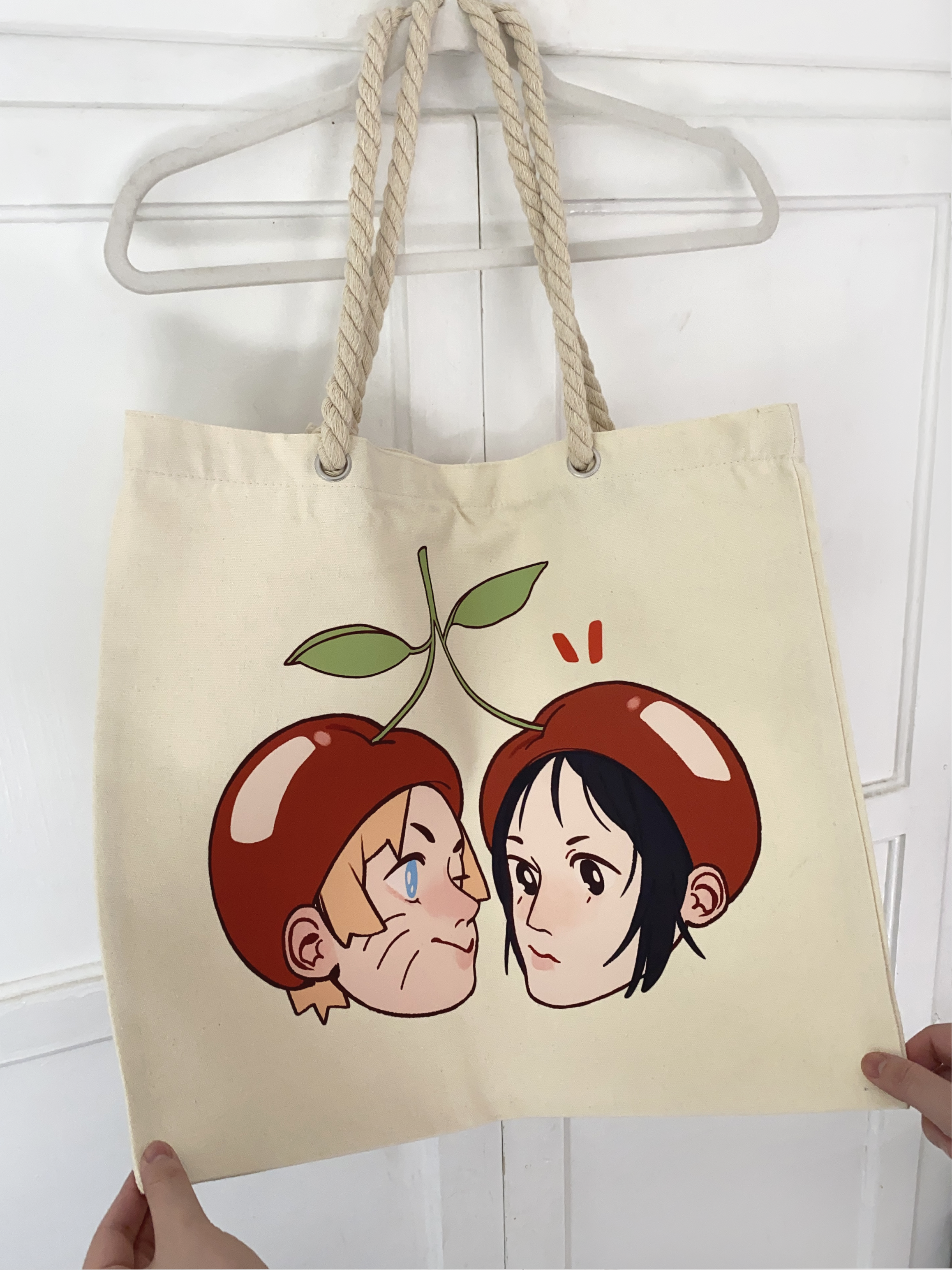 ToteBag: Naruto and Sasuke Cherries Fanart