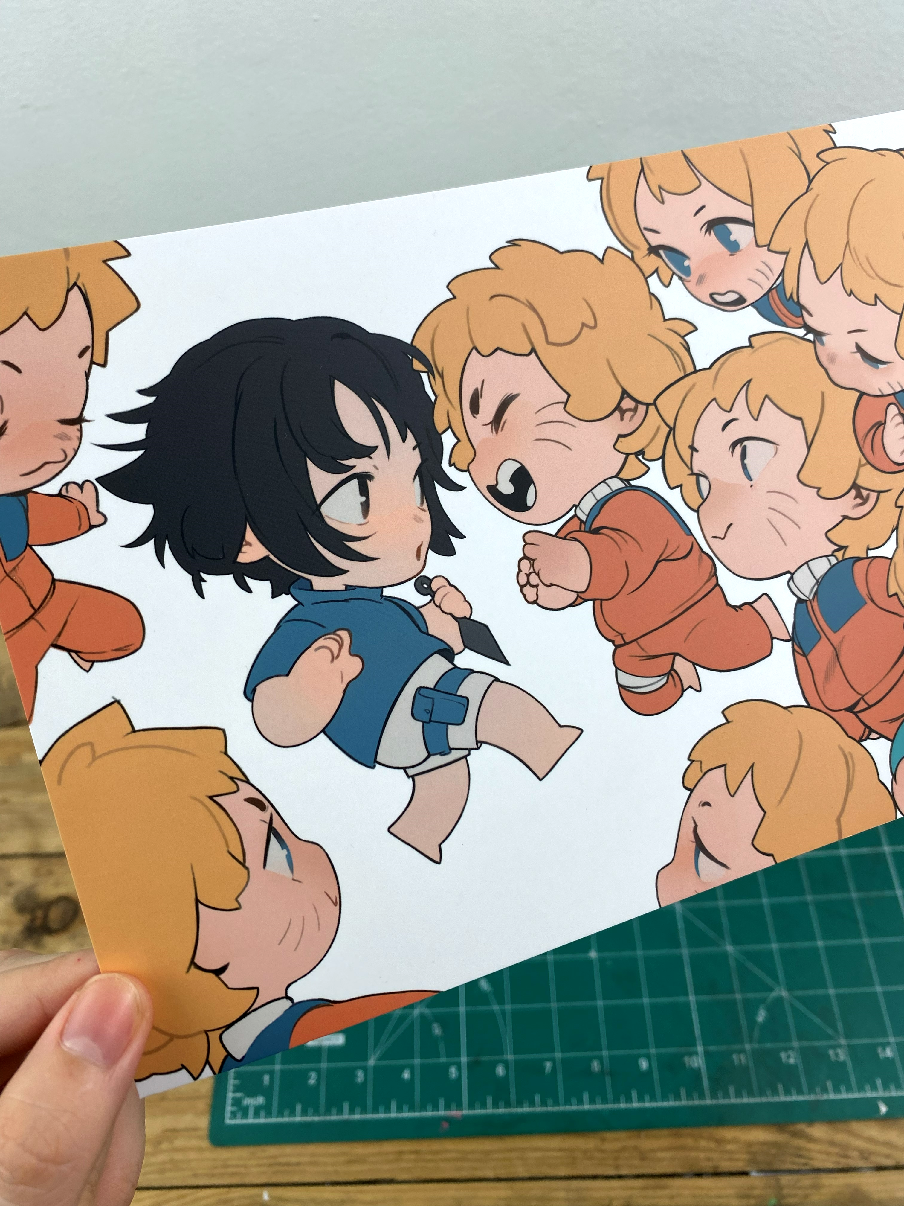 Print A5: Naruto and Sasuke chibi