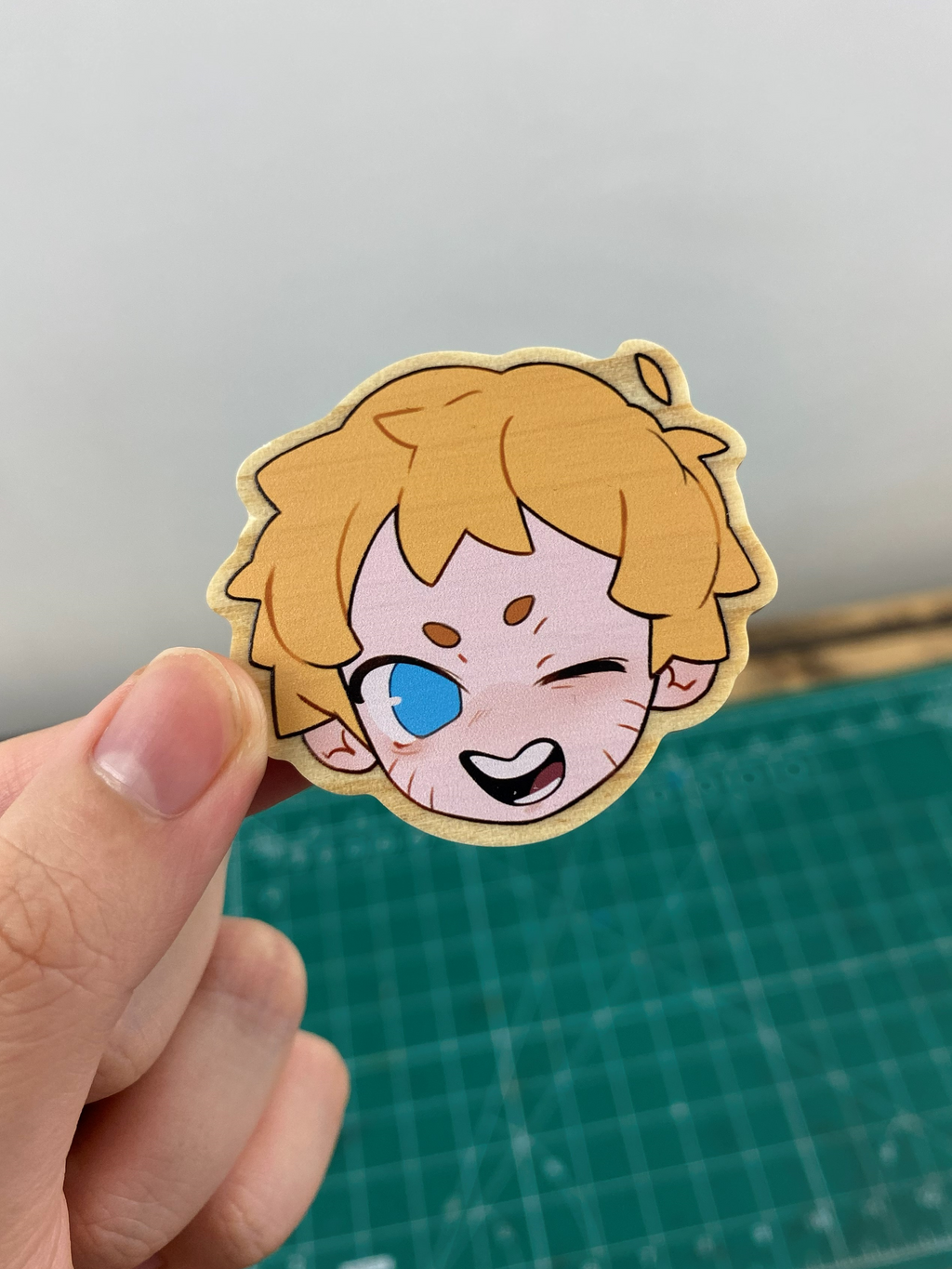 Mini wooden pin: Naruto fanart
