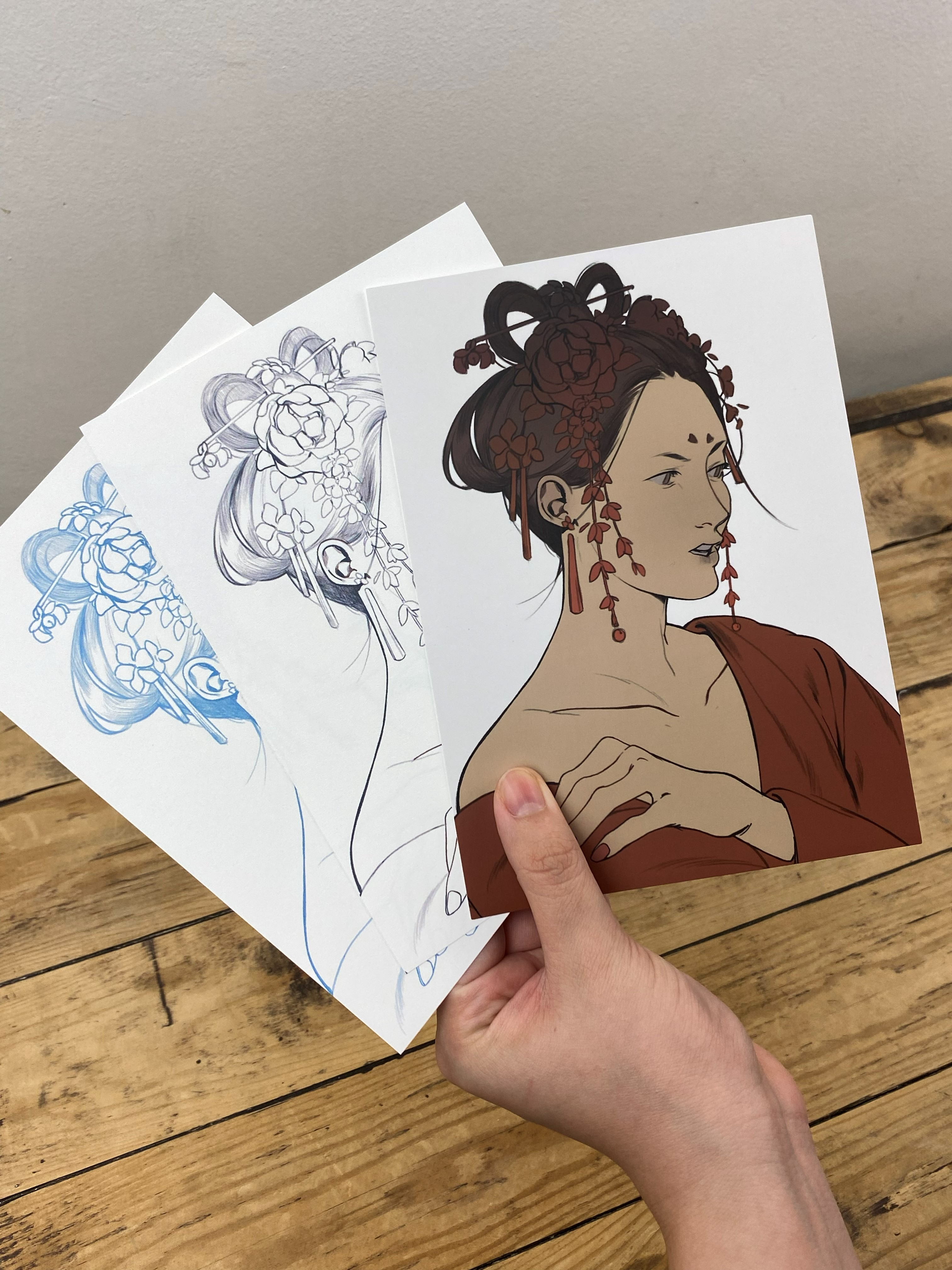 Drawing Club: Red clothing and flowers