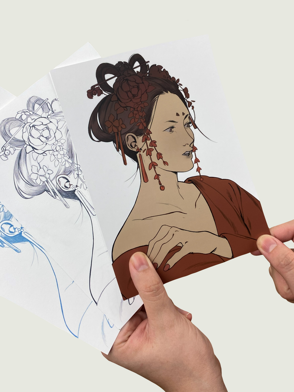 Drawing Club: Red clothing and flowers