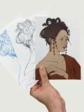 Drawing Club: Red clothing and flowers